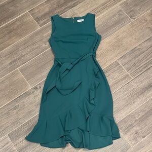 Calvin Klein Teal Asymmetrical Dress